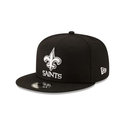 Black New Orleans Saints Hat - New Era NFL 9FIFTY Snapback Caps USA1569720